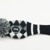 Callaway Golf Driver Headcover Black/White Argyle Pom Pom Head Cover Good