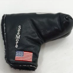 SeeMore Golf Putter Headcover Black/White PU Leather Head Cover Good