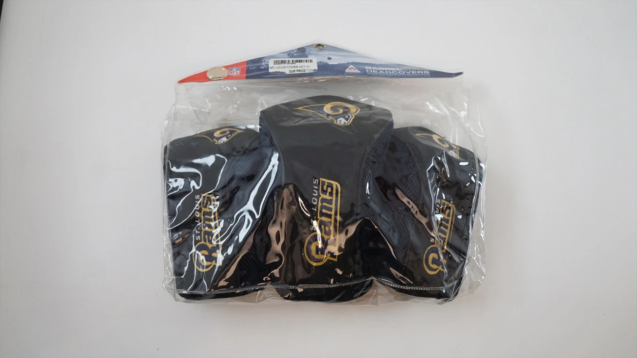 New NFL Golf St. Louis Rams Driver Fairway Wood X 3 Set Of 3 Headcover 3 New NFL Golf St. Louis Rams Driver Fairway Wood X 3 Set Of 3 Headcover